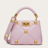 Replica Valentino Roman Stud Mini Handle Bag In White Nappa Leather 11