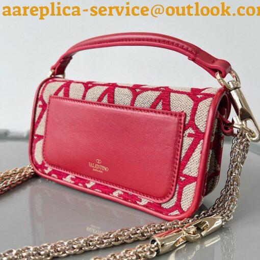 Replica Valentino Small Loco Shoulder Bag in Red Toile Iconographe 10