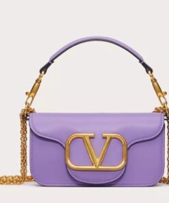 Replica Valentino Small Loco Shoulder Bag in Wisteria Calfskin