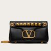 Replica Valentino Stud Sign Shoulder Bag In Orange Nappa Leather 12