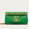 Replica Valentino Stud Sign Shoulder Bag In Black Nappa Leather 12