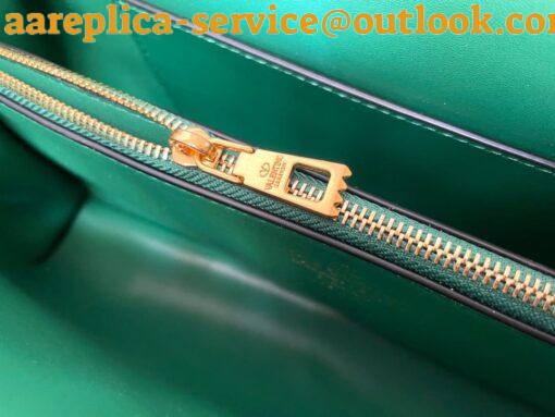 Replica Valentino Stud Sign Shoulder Bag In Green Nappa Leather 11