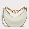 Replica Valentino VLogo Moon Small Hobo Bag with Chain in Black Leather 12