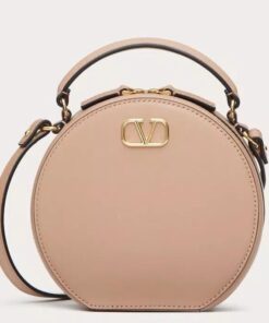 Replica Valentino VLogo Signature Mini Bag in Beige Calfskin