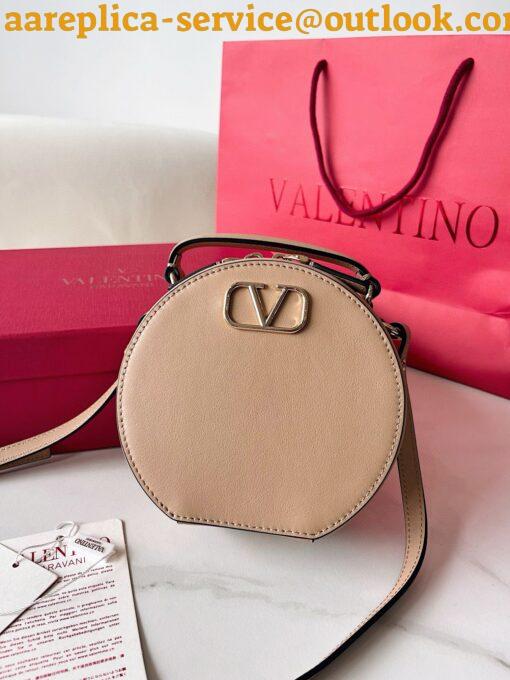 Replica Valentino VLogo Signature Mini Bag in Beige Calfskin 5