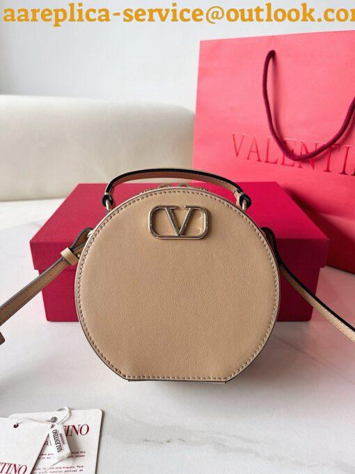 Replica Valentino VLogo Signature Mini Bag in Beige Calfskin 6