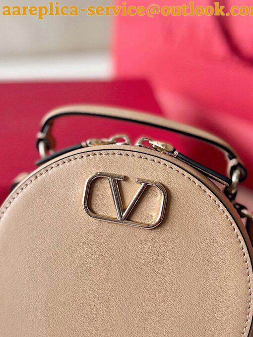 Replica Valentino VLogo Signature Mini Bag in Beige Calfskin 9