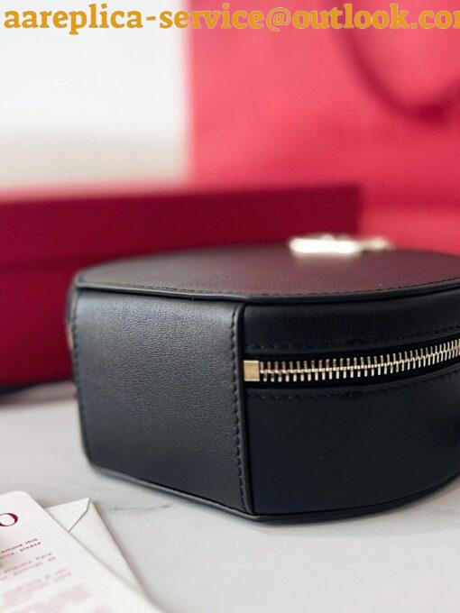 Replica Valentino VLogo Signature Mini Bag in Black Calfskin 3