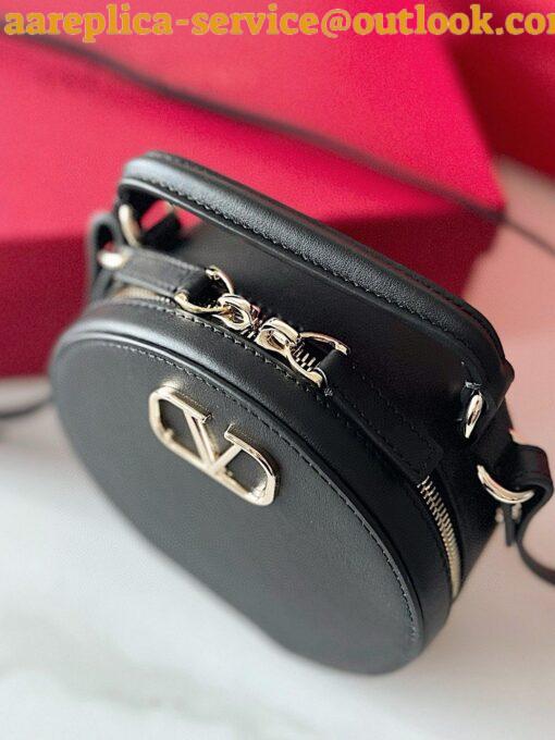 Replica Valentino VLogo Signature Mini Bag in Black Calfskin 4