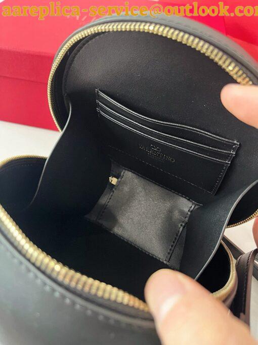 Replica Valentino VLogo Signature Mini Bag in Black Calfskin 6