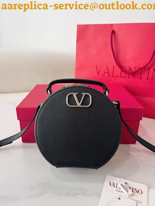 Replica Valentino VLogo Signature Mini Bag in Black Calfskin 11