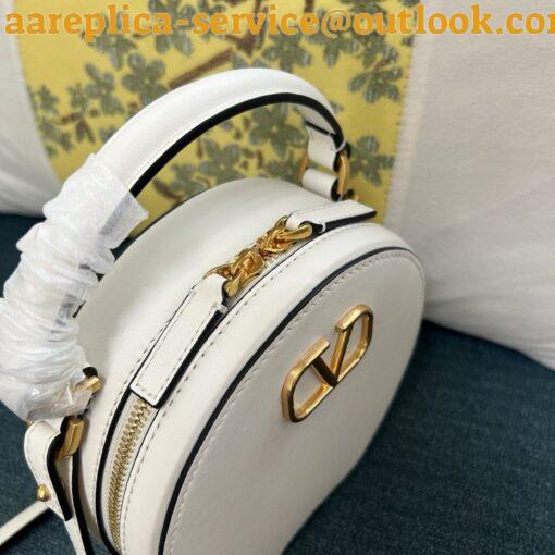 Replica Valentino VLogo Signature Mini Bag in White Calfskin 3