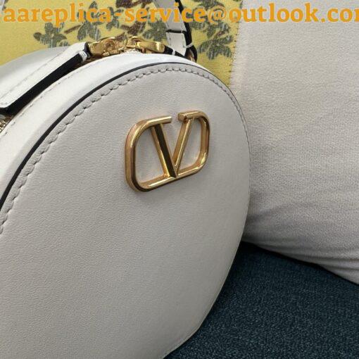 Replica Valentino VLogo Signature Mini Bag in White Calfskin 5