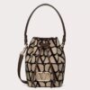 Replica Valentino VLogo Signature Mini Bucket Bag in Black Leather