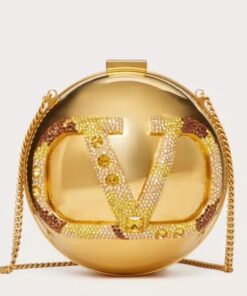 Replica Valentino VLogo Signature Spherical Metal Minaudiere